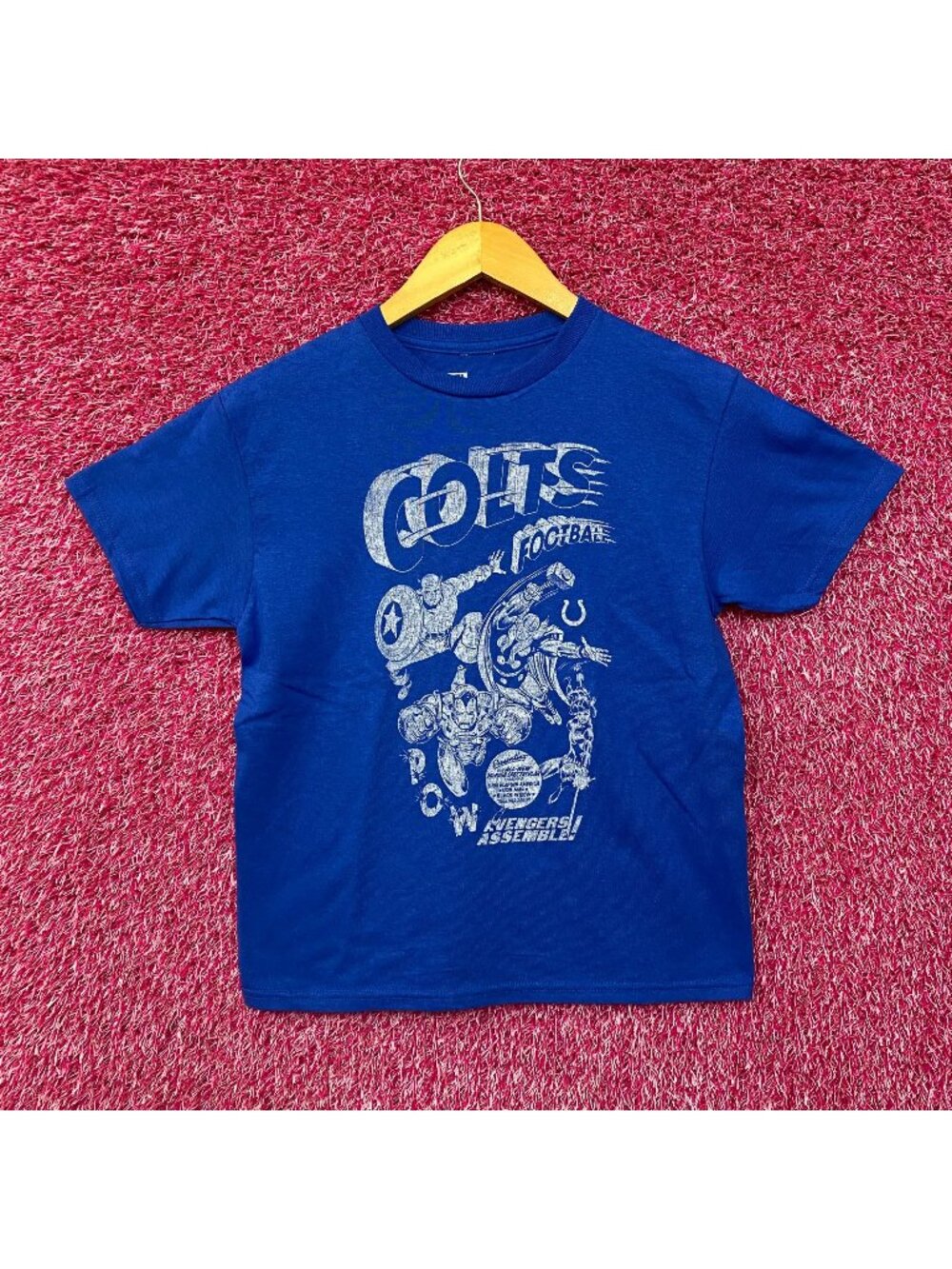 Junk Food X Marvel The Avengers Lineup Indianapolis Colts T-Shirt Small